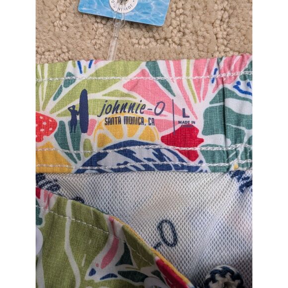 NWT Johnnie-O Swim Trunks Mens Medium Zest Floral 7 inch inseam - Picture 7 of 12